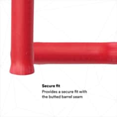 SECURE FIT: Provides a secure fit with the butted barrel seam