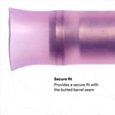 SECURE FIT: Provides a secure fit with the butted barrel seam