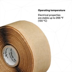 OPERATING TEMPERATURE: Electrical properties are stable up to 266 °F (130 °C)