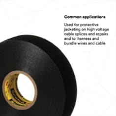 COMMON APPLICATIONS: Used for protective jacketing on high voltage cable splices and repairs and to harness and bundle wires and cable