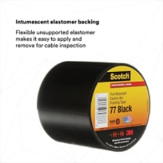 INTUMESCENT ELASTOMER BACKING: Flexible unsupported elastomer makes it easy to apply and remove for cable inspection