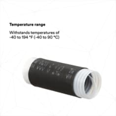 TEMPERATURE RANGE: Withstands temperatures of -40 to 194 °F (-40 to 90 °C)