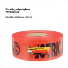 DURABLE, POLYETHYLENE FILM BACKING: Resists accidental tearing