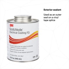 EXTERIOR SEALANT: Used as an outer seal on a vinyl tape splice