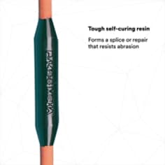 TOUGH SELF-CURING RESIN: Forms a splice or repair that resists abrasion