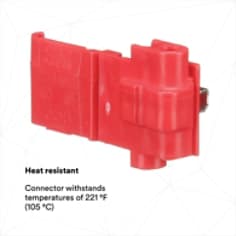 HEAT RESISTANT: Connector withstands temperatures of 221 °F (105 °C)