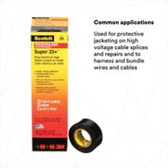 COMMON APPLICATIONS: Used for protective jacketing on high voltage cable splices and repairs and to harness and bundle wires and cables