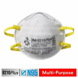 3M™ 8210 Plus Performance Sanding and Fiberglass Respirator 8210PH3-DC, 3 eaches/pack, 12 packs/shipperimage
