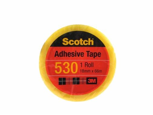 Scotch® Cellulose Tape 530, 18 mm x 66 m, 3 in Core, 8 Packs/Inner, 96 Packs/Carton