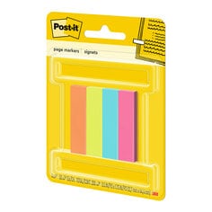Post-it® Page Markers in assorted colors and .5 in x 1.75 in size are easy to write on to leave notes where you need them. They are great to mark any document and stays put until removed. Use these page markers to flag your documents and have room to write notes. Contains 4 colors, 50 sheets per color. 200 sheets total.