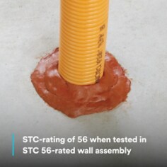 STC-rating of 56 when tested in STC 56-rated wall assembly