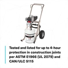 Tested and listed for up to 4-hour protection in construction joints per ASTM E1966 (UL 2079) and CAN/ULC S115