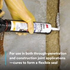 For use in both through- penetration and construction joint applications—cures to form a flexible seal
