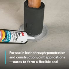 For use in both through-penetration and construction joint applications—cures to form a flexible seal