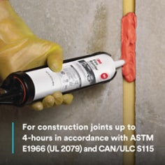 For construction joints up to 4-hours in accordance with ASTM E1966 (UL 2079) and CAN/ULC S115