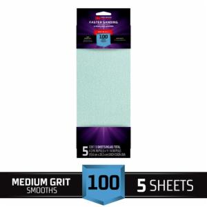 3M™ Pro Grade Precision Faster Sanding Drywall Sanding Sheets 9094PGP-CC, 4 3/16 in x 11 1/4 in, 100 grit, 5/pkimage