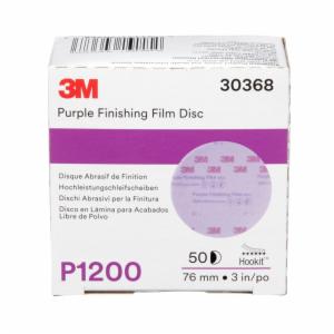 3M™ Hookit Purple Finishing Film Abrasive Disc 260L, 30368, 3 in, P1200, 50 discs per carton, 4 cartons per caseimage