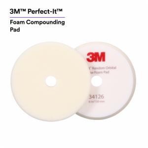 3M™ Perfect-It Random Orbital Foam Compounding Pad 34126, Coarse, White, 6 in (150 mm), 2 Pads/Bag, 6 Bags/Case image 3M™ Perfect-It Random Orbital Foam Compounding Pad 34126, Coarse, White, 6 in (150 mm), 2 Pads/Bag, 6 Bags/Caseimage