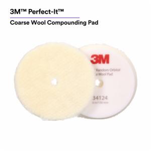 3M™ Perfect-It Random Orbital Wool Compounding Pad 34124, Coarse, White, 6 in (150 mm), 2 Pads/Bag, 6 Bags/Case image 3M™ Perfect-It Random Orbital Wool Compounding Pad 34124, Coarse, White, 6 in (150 mm), 2 Pads/Bag, 6 Bags/Caseimage