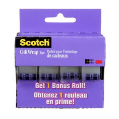 Scotch® GiftWrap Tape, 311-ESF, 3/4 in x 8.33 yd (19 mm x 7.62 m