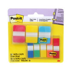 Post-it® Tabs and Flags Combo Pack 686-Combo1, Contains 1 683-5CF and 1 686-RYBT/Pack