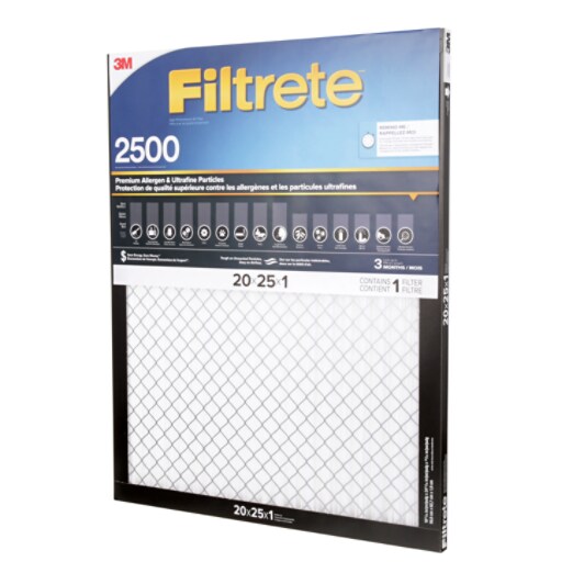 Filtrete™ Premium Allergen & Ultrafine Particles Filter EAX03DC-6-CA, 2500 MPR, 20 in x 25 in x 1 in