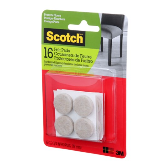 Scotch™ Round Felt Pads SP805-NA, Beige, 3/4 in (1.90 cm)