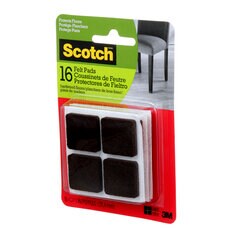 Scotch™ Square Felt Pads SP854-NA, Brown, 1 in (2.54 cm)