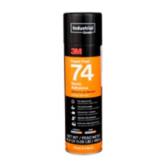 A 3M™ Foam Fast Spray Adhesive 74, Orange, 24 fl oz Can