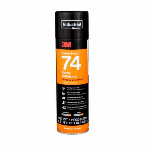 A 3M™ Foam Fast Spray Adhesive 74, Orange, 24 fl oz Can