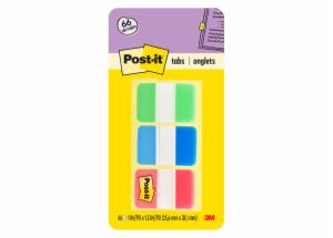 Post-it Tabs, 686-GBR, 1 in. x 1.5 in. (25,4 mm x 38,1 mm)image
