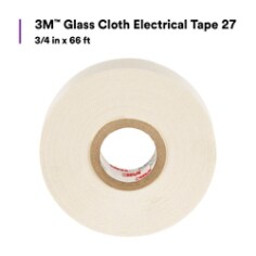 3M™ Glass Cloth Electrical Tape 27, 3/4 in x 66 ft