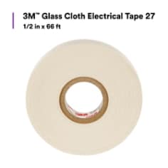 3M™ Glass Cloth Electrical Tape 27, 1/2 in x 66 ft