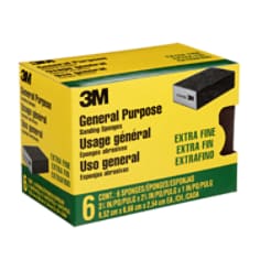 Éponge à poncer 3M(MC) CP000-6P-CC, grain très fin, 95,25 mm x 66,67 mm x 25,4 mm