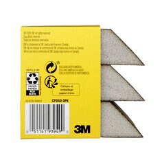 3M™ General Purpose Sanding Sponge CP040-3PK, Single Angle, Fine Grit