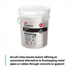 Acrylic latex-based sealant offering an economical alternative to firestopping metal pipes or cables through concrete or gypsum