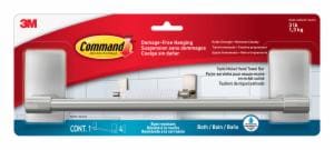 Command Towel Bar BATH41-SN-ESF, Satin Nickel image Command Towel Bar BATH41-SN-ESF, Satin Nickelimage
