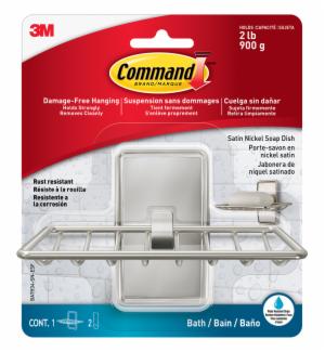 Command Soap Dish BATH34-SN-ESF, Satin Nickel image Command Soap Dish BATH34-SN-ESF, Satin Nickelimage