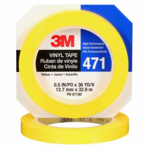 3M™ Vinyl Tape 471, Yellow, 3/8 in x 36 yd, 5.2 mil, 96 Roll/Case image 3M™ Vinyl Tape 471, Yellow, 3/8 in x 36 yd, 5.2 mil, 96 Roll/Caseimage