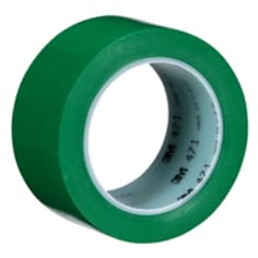 3M™ Vinyl Tape 471, Green, 2 in x 36 yd, 5.2 mil, 24 rolls per case