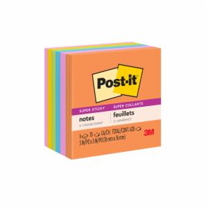 Post-it Super Sticky Notes 654-6SSAU70, 3 in x 3 in (76 mm x 76 mm),100% PEFC, SGSCH-PEFC-COC-110078image