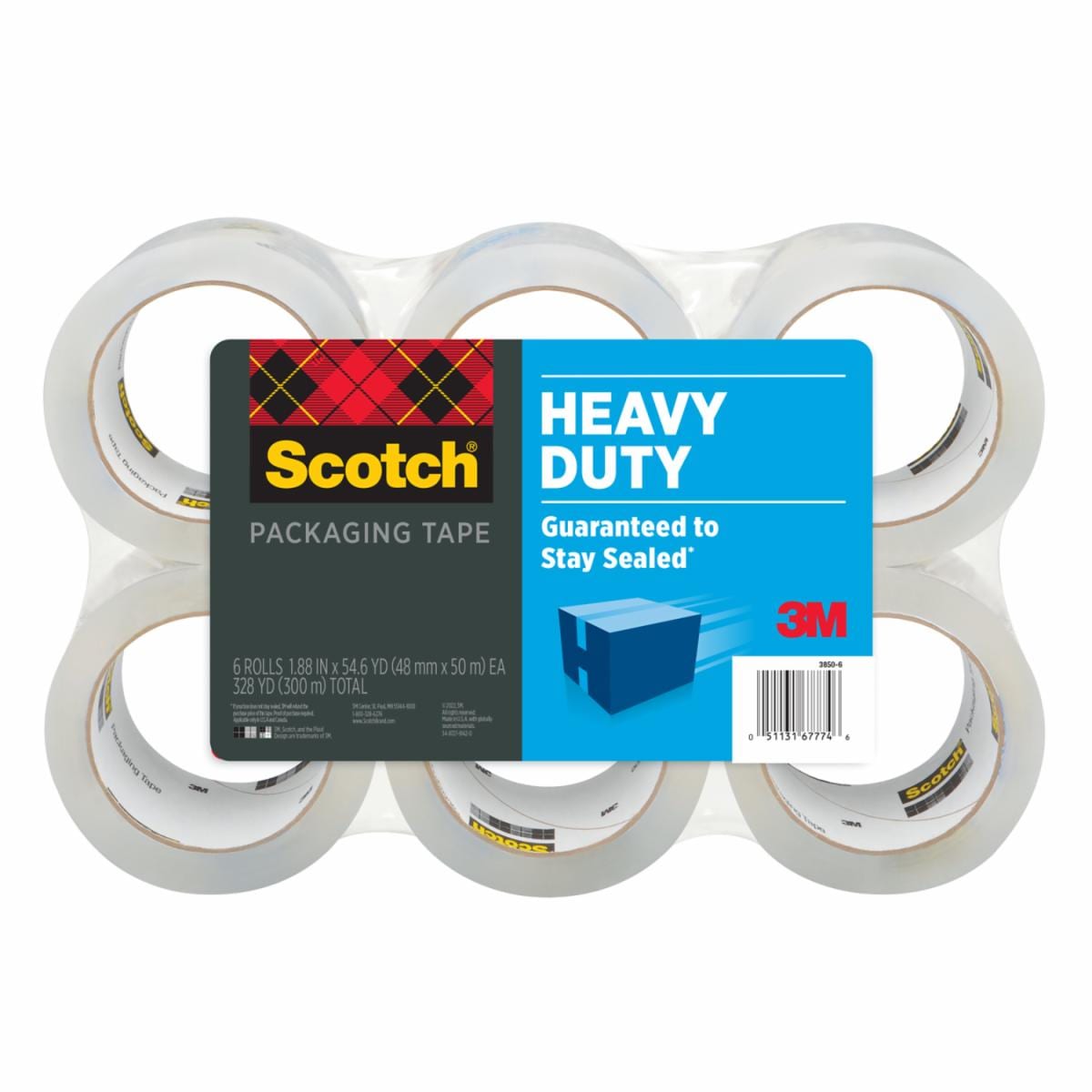 Scotch Packaging Tape 3850-6-6CC