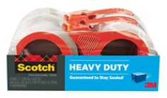 Scotch® Heavy Duty Packaging Tape, 1.88" x 54.6 YD, 4-Pack Dispensers