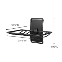 Command™ Soap Dish, Matte Black - Dimensions