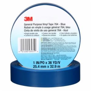 3M™ General Purpose Vinyl Tape 764, Blue, 1 in x 36 yd, 5 mil, 36 Roll/Case, Individually Wrapped Conveniently Packaged image 3M™ General Purpose Vinyl Tape 764, Blue, 1 in x 36 yd, 5 mil, 36 Roll/Case, Individually Wrapped Conveniently Packagedimage