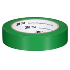 3M™ General Purpose Vinyl Tape 764, Green, 1 in x 36 yd, 5 mil, 36 Roll/Case