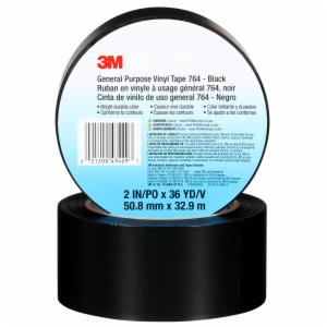 3M™ General Purpose Vinyl Tape 764, Black, 2 in x 36 yd, 5 mil, 24 Roll/Case, Individually Wrapped Conveniently Packaged image 3M™ General Purpose Vinyl Tape 764, Black, 2 in x 36 yd, 5 mil, 24 Roll/Case, Individually Wrapped Conveniently Packagedimage