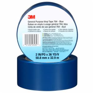 3M™ General Purpose Vinyl Tape 764, Blue, 2 in x 36 yd, 5 mil, 24 Roll/Case, Individually Wrapped Conveniently Package image 3M™ General Purpose Vinyl Tape 764, Blue, 2 in x 36 yd, 5 mil, 24 Roll/Case, Individually Wrapped Conveniently Packageimage