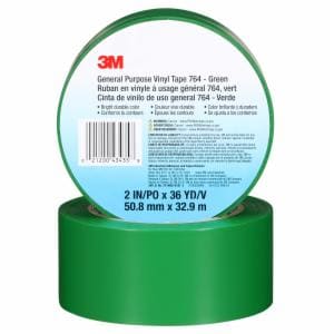 3M™ General Purpose Vinyl Tape 764, Green, 2 in x 36 yd, 5 mil, 24 Roll/Case, Individually Wrapped Conveniently Packaged image 3M™ General Purpose Vinyl Tape 764, Green, 2 in x 36 yd, 5 mil, 24 Roll/Case, Individually Wrapped Conveniently Packagedimage
