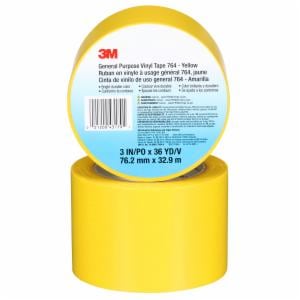 3M™ General Purpose Vinyl Tape 764, Yellow, 3 in x 36 yd, 5 mil, 12 Roll/Case, Individually Wrapped Conveniently Packaged image 3M™ General Purpose Vinyl Tape 764, Yellow, 3 in x 36 yd, 5 mil, 12 Roll/Case, Individually Wrapped Conveniently Packagedimage